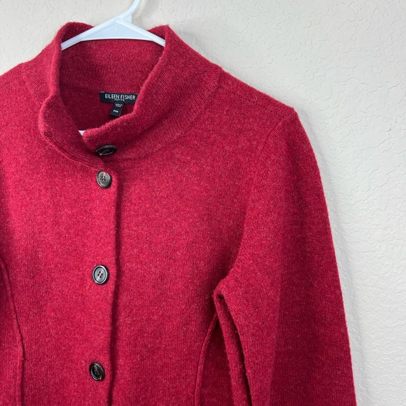 Eileen Fisher 100% Wool Sweater Size Petite Medium - Picture 4 of 11